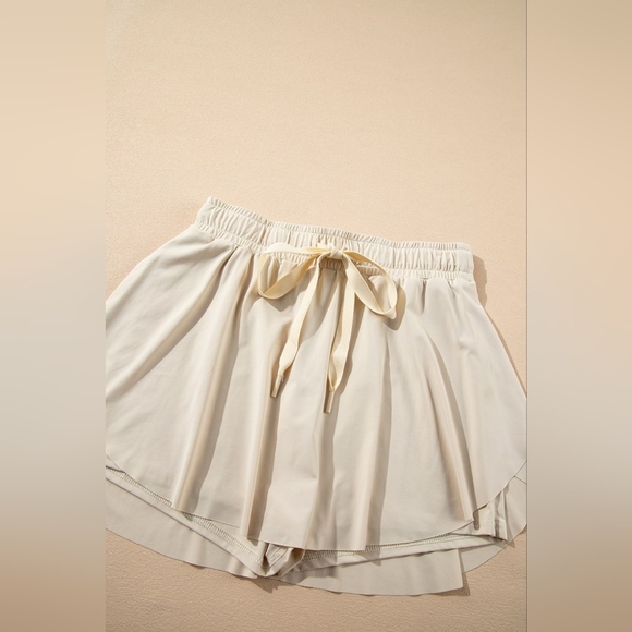 Drawstring High Waist Lined Active Skort - Picture 12 of 16